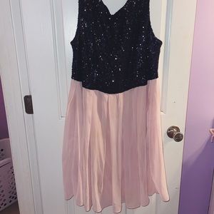 SPARKLY PINK/BLUE COCKTAIL DRESS
